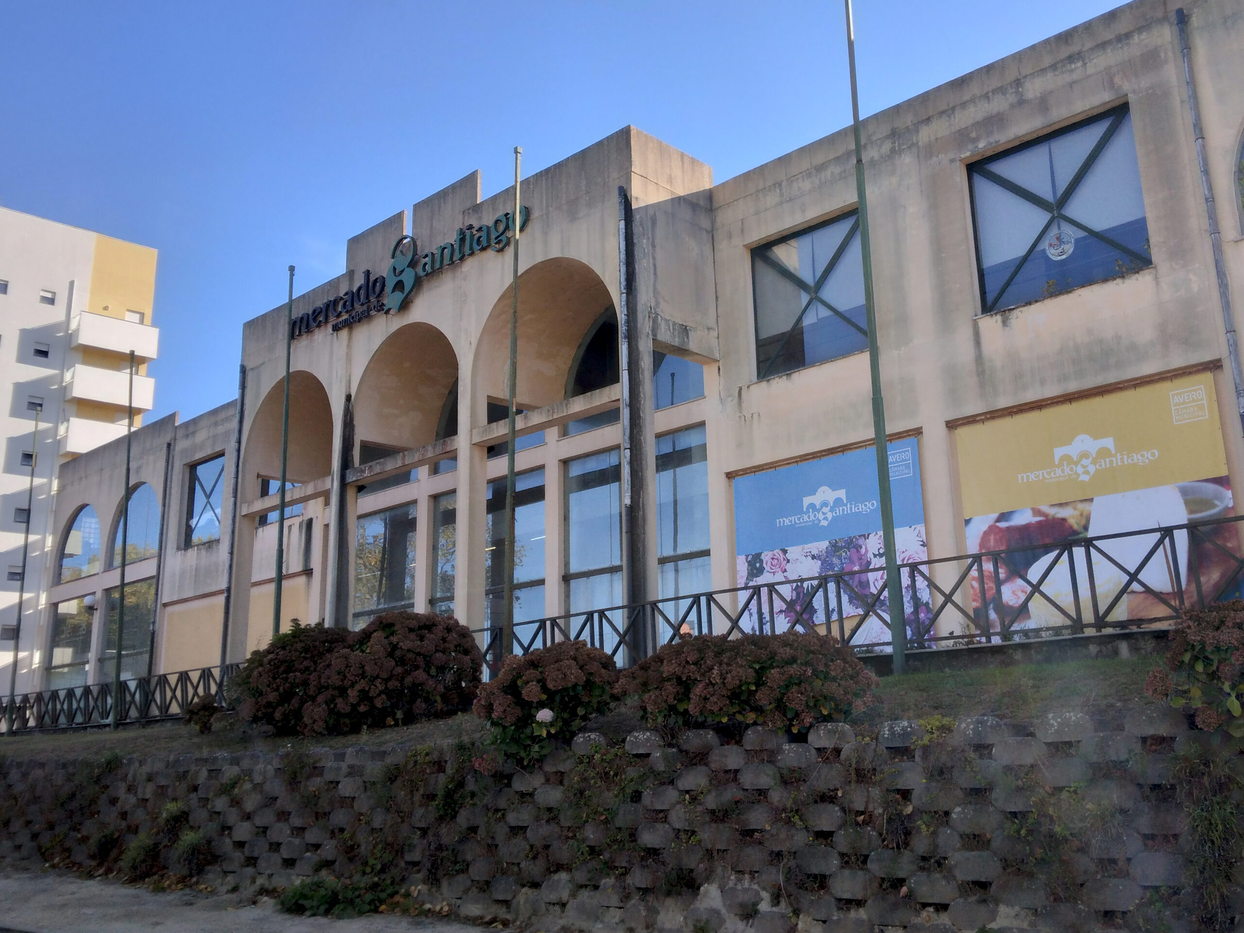 Fachado do Mercado de Santiago, Aveiro. Obra realizado por Tree Civil
